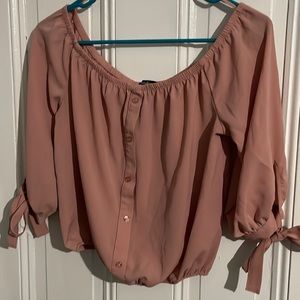 Cropped off shoulder shirt